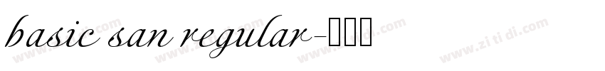 basic san regular字体转换